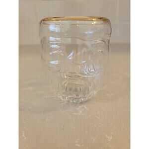 Anthropologie North Pole Santa Claus Juice Glass Christmas Winter Holiday